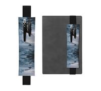 VVXBHGR Astuccio in pelle PVC con stampa di nave nera su ghiaccio, segnalibro 2 in 1, antiscivolo, essenziale per conti di viaggio, Nero , One Size, Zaino Scuola