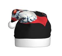 VVXBHGR Babbo Natale che soddisfa il suo desiderio Stampe Cappello di Natale per adulti materiale è morbido e leggero