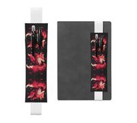 VVXBHGR Black Fox in The Maple Leaves Prints, astuccio in pelle PVC, segnalibro 2 in 1, antiscivolo, essenziale per conti di viaggio, bianco, One Size, Zaino Scuola