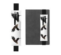 VVXBHGR Black Soaring Eagle Prints, astuccio in pelle PVC, segnalibro 2 in 1, antiscivolo, essenziale per conti di viaggio, Nero , One Size, Zaino Scuola