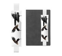 VVXBHGR Black Soaring Eagle Prints, astuccio in pelle PVC, segnalibro 2 in 1, antiscivolo, essenziale per conti di viaggio, bianco, taglia unica, Zaino Scuola