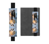 VVXBHGR Black The Fox Who Stepped on Snow Prints, astuccio in pelle PVC, segnalibro 2 in 1, antiscivolo, essenziale per conti di viaggio, Nero , One Size, Zaino Scuola