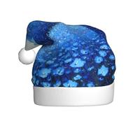 VVXBHGR Colline piene di fiori blu Stampe Cappello di Natale per adulti materiale è morbido e leggero