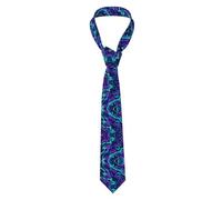VVXBHGR Cravatta da uomo viola blu verde mimetico a strisce zebra stampe morbide e confortevoli, non si deforma, resistente allo sbiadimento, durevole con eccellente verticalità