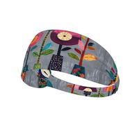 VVXBHGR Fascia elastica con stampa floreale retrò, per esercizi sportivi, per uomini e donne, morbida, ad asciugatura rapida