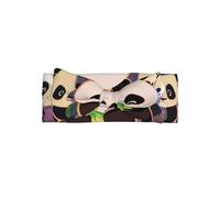 VVXBHGR Fascia per bambini con fiocco con tre panda, morbida, delicata sulla pelle ed elastica, in poliestere, per neonati da 0 a 6 mesi