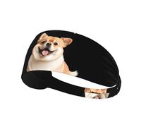 VVXBHGR Fat Dog and Little Butterfly Stampe Elastico Esercizio Fascia Sport Head Tie per uomini e donne, morbido, ad asciugatura rapida