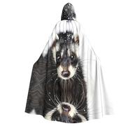 VVXBHGR Halloween adulto mantello con cappuccio Wolverine in the Snow Prints comodo e morbido con tesa larga adatto per feste di ballo e raduni