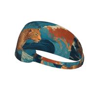 VVXBHGR Leopard in the Waves, fascia elastica per esercizi sportiva, per uomini e donne, morbida, ad asciugatura rapida
