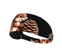 VVXBHGR Little scoiattolo che ruba pigne, fascia elastica per esercizi sportivi, per uomini e donne, morbida, ad asciugatura rapida