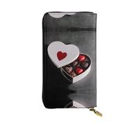 VVXBHGR Portafoglio lungo in pelle con stampa di cioccolato con chiusura a cerniera comoda e leggera per riporre monete e carte di credito.