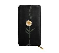 VVXBHGR Portafoglio lungo in pelle con stampa floreale sconosciuta Chiusura con cerniera comoda e leggera per riporre monete e carte di credito.