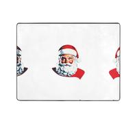 VVXBHGR Tappeto antiscivolo 160 x 121,9 cm, Babbo Natale che soddisfa il suo desiderio Stampe buon assorbimento d'acqua adatto per cucina, bagno e soggiorno