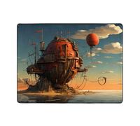 VVXBHGR Tappeto antiscivolo 160 x 122 cm Fortezza sul mare Stampe buon assorbimento d'acqua adatto per cucina, bagno e soggiorno