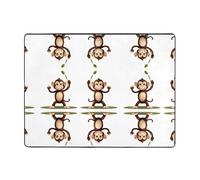 VVXBHGR Tappeto antiscivolo 160 x 122 cm Smart Little Monkey Stampe buon assorbimento d'acqua adatto per cucina, bagno e soggiorno