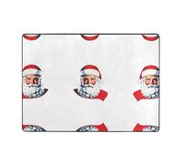 VVXBHGR Tappeto con stampa di Babbo Natale che soddisfa il suo desiderio, 203 x 147 cm, per soggiorno, ufficio, tavolino da caffè, letto, balcone, morbido, soffice, assorbente d'acqua, durevole