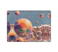VVXBHGR Tappeto con stampe colorate a bubble world, 203 x 147 cm, tappeto per soggiorno, ufficio, tavolino da caffè, letto, balcone, morbido, soffice, assorbe l'acqua, durevole