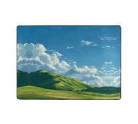 VVXBHGR Tappeto con stampe Green space under the blue sky, 203 x 147 cm, per soggiorno, ufficio, tavolino da caffè, letto, balcone, morbido, soffice, assorbente d'acqua, durevole