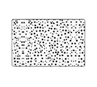 VVXBHGR Tappeto in tessuto di flanella con stampa a pois bianchi e neri 152,4 x 99,1 cm, tappetino per soggiorno, ufficio, tavolino da caffè, letto, balcone