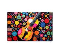 VVXBHGR Tappeto in tessuto di flanella con stampa a pois violino, 152,4 x 99,1 cm, tappetino per soggiorno, ufficio, tavolino da caffè, letto, balcone