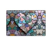 VVXBHGR Tappeto in tessuto di flanella con stampe colorate con pietre d'amore, 152,4 x 99,1 cm, per soggiorno, ufficio, tavolino da caffè, letto, balcone