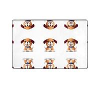 VVXBHGR Tappeto in tessuto di flanella con stampe di cuccioli di filato, 152,4 x 99,1 cm, tappetino per soggiorno, ufficio, tavolino da caffè, letto, balcone