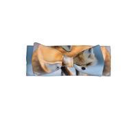 VVXBHGR The Fox Who Stepped on Snow Prints - Fascia per bambini con fiocco, morbida, delicata sulla pelle ed elastica, in poliestere, per neonati da 0 a 6 mesi