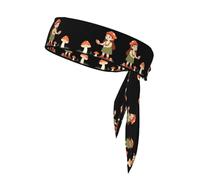 VVXBHGR The little girl picking funghi Stampe Sport Head Tie Fascia per uomini e donne, morbida e traspirante, traspirante traspirante atletica