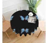 VVXBHGR Tovaglia decorativa rotonda con stampa di elfi blu, 152,4 cm, per interni ed esterni, sala da pranzo, feste, matrimoni