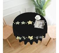 VVXBHGR Tovaglia decorativa rotonda con stampa di tre piccole stelle, 152,4 cm, per interni ed esterni, sala da pranzo, feste, matrimoni
