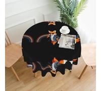 VVXBHGR Tovaglia decorativa rotonda con stampa di una volpe che ama lo sport, 152,4 cm, per interni ed esterni, sala da pranzo, feste, matrimoni