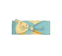 VVXBHGR Two Animals Prints, fascia per bambini con fiocco, morbida, delicata sulla pelle ed elastica, in poliestere, per neonati da 0 a 6 mesi