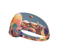 VVXBHGR Un colorato mondo di bolle stampa elastico esercizio fascia sport testa cravatta per uomini e donne, morbido, ad asciugatura rapida