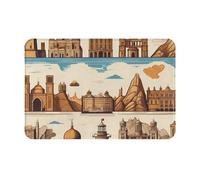 VVXBHGR Zerbino 40,6 x 61 cm con stampa romantica di fumetti con castello e stampa di fumetti, antiscivolo, per porte d'ingresso, ingressi e bagni