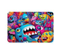 VVXBHGR Zerbino 40,6 x 61 cm con stampe di animali strani e antiscivolo, per porte d'ingresso, ingressi e bagni