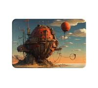 VVXBHGR Zerbino 40,6 x 61 cm Fortezza sul mare Stampe idroassorbente Antiscivolo per porte d'ingresso, ingressi e bagni