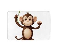 VVXBHGR Zerbino 40,6 x 61 cm Smart Little Monkey Stampe idroassorbente antiscivolo, per porte d'ingresso, ingressi e bagni