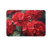VVXBHGR Zerbino 40,6 x 61 cm, stampa geranio rosso brillante, assorbente, antiscivolo, per porte d'ingresso, ingressi e bagni