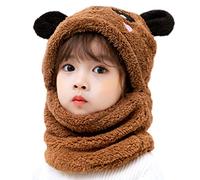 VVXXMO Bambini Inverno Fuzzy Peluche Passamontagna Cappello Del Fumetto Panda Coniglio Animale Spesso Antivento Copertura Completa Earflap Cappuccio Cappuccio Collo Scalda, D, 1