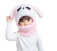 VVXXMO Bambini Inverno Fuzzy Peluche Passamontagna Cappello Del Fumetto Panda Coniglio Animale Spesso Antivento Copertura Completa Earflap Cappuccio Cappuccio Collo Scalda, F, 2