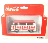 Corgi Modellino furgone statico Volkswagen T1 Campervan Coca-Cola 1961 1:43 Bianco/Rosso CC02745