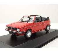 VW Golf 1 Cabrio 1979 Rosso Modellino Auto 1:43 Maxichamps Die-Cast