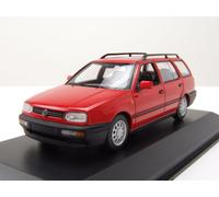 VW Golf 3 Variante Familiare 1997 Rosso Modellino Auto 1:43 Maxichamps