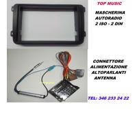 VW GOLF 6 dal 2008 - MASHERINA AUTORADIO 2iso 2din + CONNETTORE + AD. ANTENNA