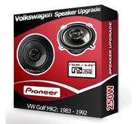VW Golf MK2 Casse Portiera Anteriore Pioneer 13.3cm 13cm Auto Upgrade per 250W