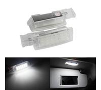 VW Golf Passat Tiguan Parasole Vanity Specchio Luci LED Coppia Bianca Canbus EOS