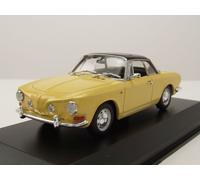 VW Karmann Ghia 1600 1966 Giallo Nero Modellino 1:43 Maxichamps