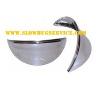 VW MAGGIOLINO BEETLE FINO AL 7.67 - CIGLIA FARI HEADLIGHT EYEBROWS SMOOTH CHROME