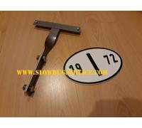 VW MAGGIOLINO BEETLE - TARGA ITALIA 1972 + STAFFA