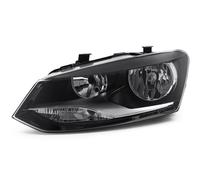 VW Polo 09-13 Nero Doppio Riflettore Faro Sinistro autista Lato Destro OEM Hella